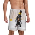 thumbnail image 2 of Balery Dachshund Sitting in Bathtub Pantalones cortos de pijama de punto de algodón para hombre con cinturilla y bolsillos-Medium, 2 of 6
