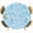 SkyBlue, variant on Elastic Fitted Round Tablecloth, Blue Spring Floral Waterproof Stretch Table Cover for 36"-44" Tables, Farmhouse Flowers Elegant Pastoral Washable Outdoor Tablecloths for Patio, Picnic, Camping