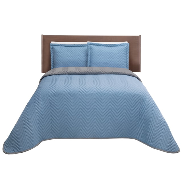 Edredón Ligero con Fundas Elefantito Brunico Matrimonial Azul