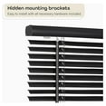 thumbnail image 3 of Cordless Light Filtering Mini Blind - 24 Inch Width, 64 Inch Length, 1" Slat Size - Black - Cordless GII Morningstar Horizontal Windows Blinds for Interior by Achim Home Décor, 3 of 6