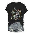 thumbnail image 6 of TTUHYWXI Merry And Bright Santa Christmas Xmas Lights Pajamas Holiday T-Shirt (Black, S), 6 of 8