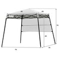 thumbnail image 3 of Gymax 7x7 FT Slant Leg Pop-up Canopy Tent Shelter Adjustable Portable Carry Bag White, 3 of 10