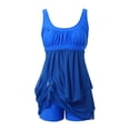 thumbnail image 7 of DHFJKG Tankini Swimsuits For Women 2 Piece Set Flowy Layered Tank Top Bathing Suit With Swim Shorts Soft Beachwear, 7 of 7