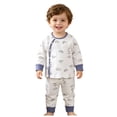 thumbnail image 3 of Emitonse Toddler Baby Girl Clothes Fall Winter Outfits Toddler Pajama Set Long Sleeve Top For Toddlers Blue,Size 2-3 Years, 3 of 7