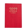 thumbnail image 1 of 2022 Lined Notebook/Journal Hardcover, Pocket Notebook Easy To Carry Management Small Size A7 Daily Personal Planner for School Atrovirens-Red, 1 of 4