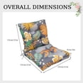 thumbnail image 2 of Eurhowing Waterproof Patio Rocking Chair Cushions 1-Piece, 3" Thick Outdoor Chair Cushion with Ties, Non-Slip Seat Pad for Garden Lawn Furniture, 2Pack, Floral, 2 of 11