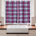 thumbnail image 2 of Ambesonne Plaid Kitchen Curtains, Pink and Blue Tartan, 55"x39", Blue Pink Grey, 2 of 3