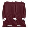 thumbnail image 3 of Ahdbta Women's 2 Pcs Fleece Sweatshirts Solid Color Oversized Crewneck Pullover Tops Warm Sherpa Lined Loungewear Tops with Pockets, 3 of 4