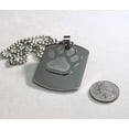 thumbnail image 2 of PAW PRINT DOG CAT MEMORIAL PET OR TEAM ENGRAVED X LARGE THICK SOLID STAINLESS, 2 of 6