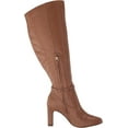 thumbnail image 2 of Naturalizer Women's Henny Wedge Pump Boot Cafe Wide Calf Leather 6.5M, 2 of 5