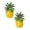 Yellow 2Packs, variant on Fruit Series Women's Brooches Pins Pineapple Pattern Personality Brooch for Dress Suit Shawl, 4.3x2.9 cm, Yellow 1Pack