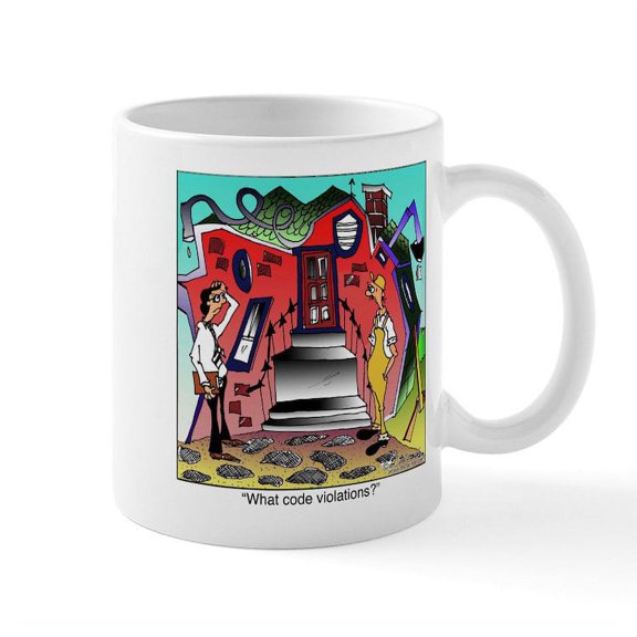 CafePress - Code Violations Mug - 11 oz Ceramic Mug - Novelty Coffee Tea Cup