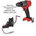 thumbnail image 3 of Electric Drill Switch, 16A Durable ABS Drill Control Switch 7.2-24V DC Wide Compatibility Reversible  for Power Tools, 3 of 7