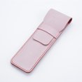 thumbnail image 1 of Personalized Retro Handmade Cowhide Pen Case Genuine Leather Pen Bag Pencil Case Multiple Colors Available Wax Pink small, 1 of 4