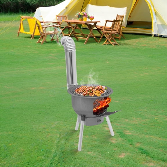 1 PCS Wood Burning Stove, Wood Burning Stove for Outdoor Cooking, Firewood Stove