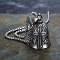 thumbnail image 2 of GKNET Men's Angel Wings Cross Motorcycle Guardian Gremlin Bell Pendant Biker Necklace, 2 of 4