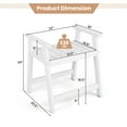 thumbnail image 3 of Costway Waterproof HDPE Shower Bench Bathroom Shower Chair with Armrest Heavy Duty White, 3 of 10