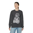 thumbnail image 5 of Skeleton Book Lover Sweatshirt Reading Skeleton Pullover Reader Shirt, 5 of 6