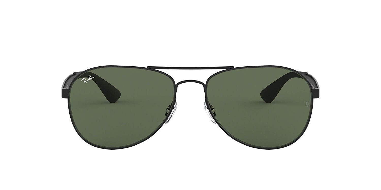 ray ban matte black aviator sunglasses