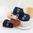 thumbnail image 4 of Calcetines de algodón para mujer de primavera y otoño Calcetines de algodón con flores de colores de estilo japonés, 4 of 6