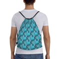 thumbnail image 2 of Kdxio Seahorse Print Drawstring Backpack Bag,Waterproof Draw String Back Sack, Gym Drawstring Bags Swim Bag For Unisex, 2 of 9