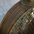 thumbnail image 3 of Nearly Natural Brown Wood/PVC Leather Open Weave Decorative Vase, Modern, 3 of 5