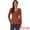 Brown, variant on Women's Long Sleeve Scoop Neck Top XL Black
