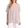 thumbnail image 2 of Breathable Linen Tops for Women Beach Vacation Flowy Summer Outfit, 2 of 5