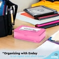 thumbnail image 6 of Enday Pencil Box Blue, Large Capacity Plastic Double Deck Box with 12 Compartments, Plastic Pencil Box with Snap-Tight Lid, Hard Pencil Case Storage Organizer Pencil Boxes, 6 of 7