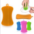 thumbnail image 3 of 2 Silicone Sponge Dish Washing Scrubber Smart Kitchen Gadgets Brush Sponge Clean, 3 of 5