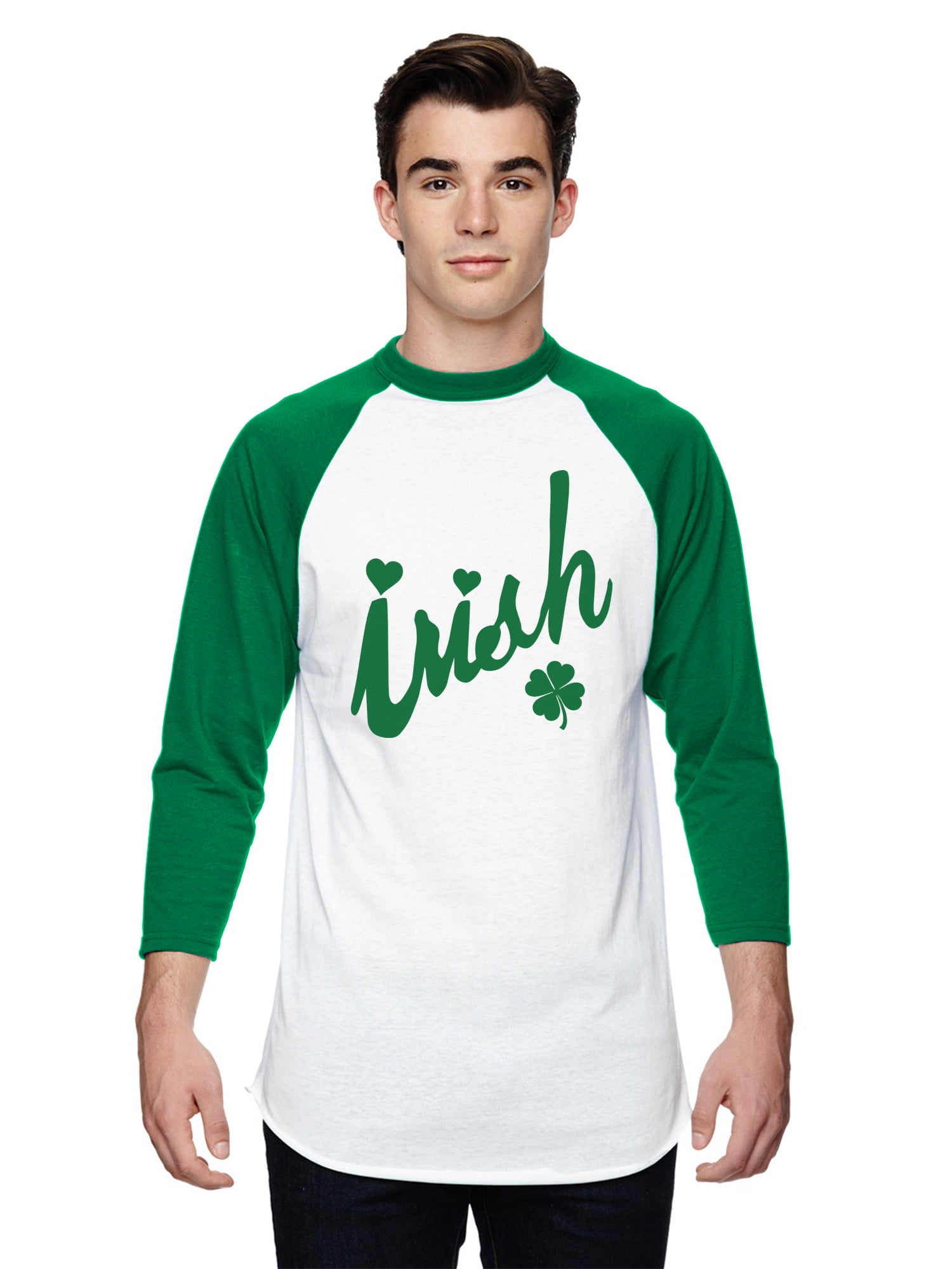 Green St Patrick/'s Day I am not Irish French terry raglan 3//4 sleeve