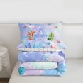 thumbnail image 5 of meiyoeat watercolor Sea Life Coral Full Size Comforter Sets,Ocean Initial A Bedding Comforter Set,Reversible,3-Piece,1 Comforter and 2 Pillowcases, 5 of 7