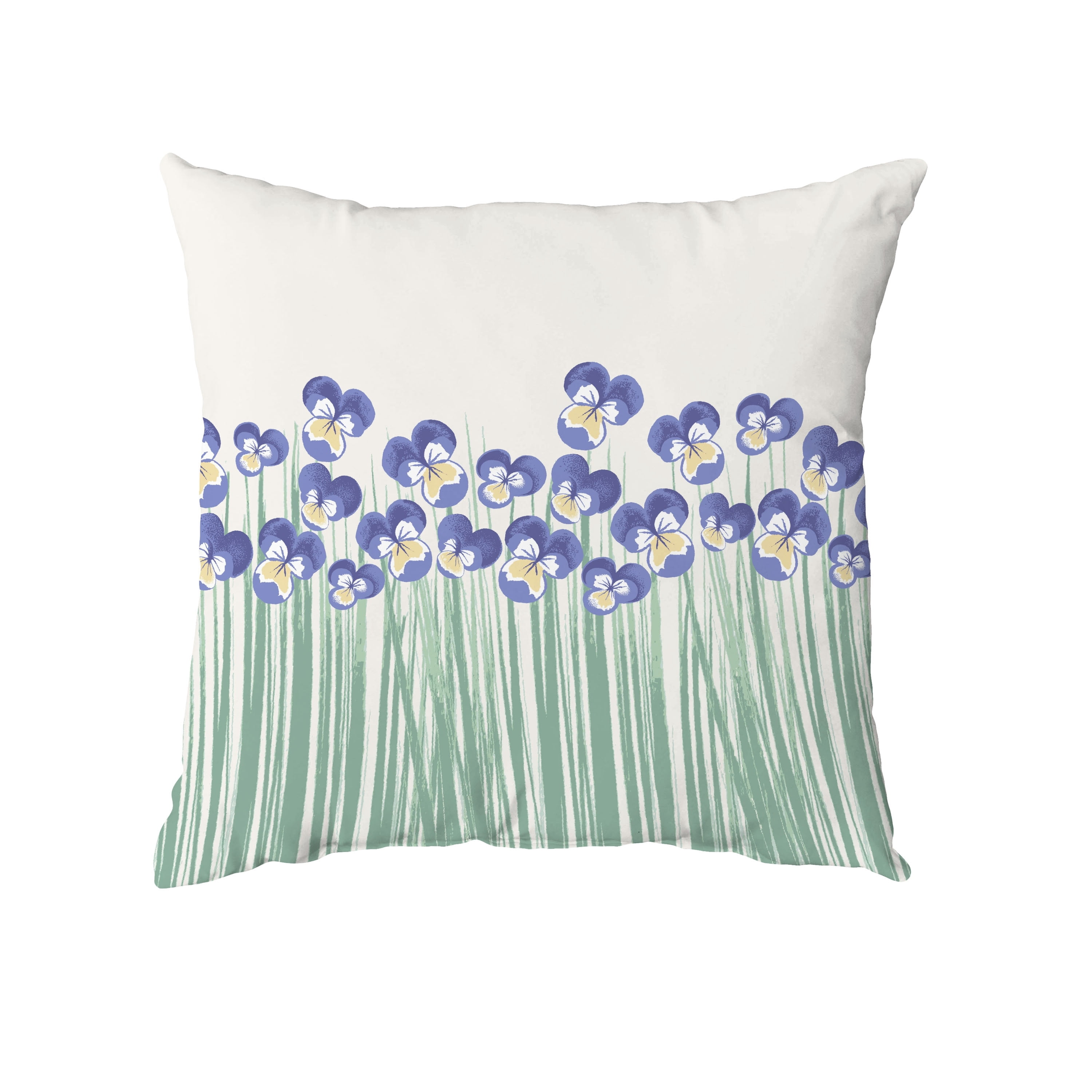 Simply Daisy Field of Pansies Decorative Throw Pillow