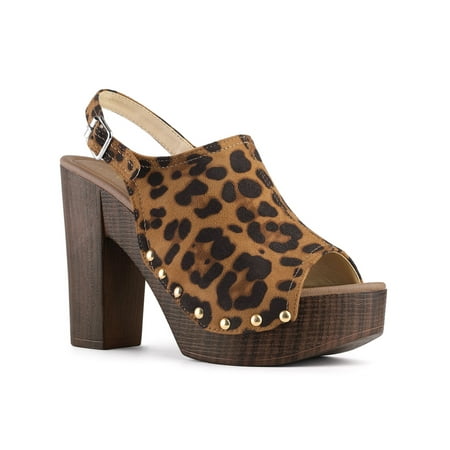 

Unique Bargains Women s Open Toe Slingback Platform Chunky Heel Sandals