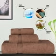 thumbnail image 5 of BNM Egyptian Cotton Luxury 3 Piece Towel Set, Mocha, 5 of 8