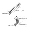 thumbnail image 2 of BEADCEST Straight Chimney Pipes Stainless Steel for Outdoor Use Easy Installation 1 Set, 2 of 8
