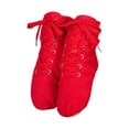 thumbnail image 2 of AUDeals Unisex Jazz Boots, Canvas Dance Shoes with Split Sole Comfort for Ballroom Training and Performance (Red, 6), 2 of 5