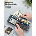 thumbnail image 5 of Extrelife Wallets for Men with Apple Find My, Genuine Leather Slim Bifold Mens Wallet RFID Blocking, Holiday Gifts for Men, 5 of 10