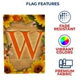 thumbnail image 5 of America Forever Sunflower Monogram House Flag Letter W 28 x 40 inches Double Sided, Summer Spring Floral Flower Sunflowers Seasonal Outdoor Decor, Holiday Outside Yard Decorations, 5 of 5