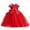 Red, variant on Toddler Girls Dress Solid Color Bow Decorative Off-Shoulder Tutu Dress Kids Wedding Bridesmaid Birthday Party Formal Princess Dress，6 -7 Years
