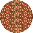 thumbnail image 1 of Ahgly Company Indoor Round Patterned Carrot Orange Area Rugs, 5' Round, 1 of 6