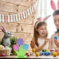 thumbnail image 6 of KCEHTA Easter Table Decorations, Wooden Easter Decorations, Easter Bunny Easter Eggs Chick Tulips Home Decorations, Easter Farmhouse Spring Tiered Tray Home Office Party Table Decor, 6 of 7