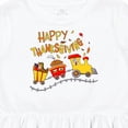 thumbnail image 4 of Inktastic Happy Thanksgiving Turkey Train with Food Girls Toddler Dress, 4 of 5