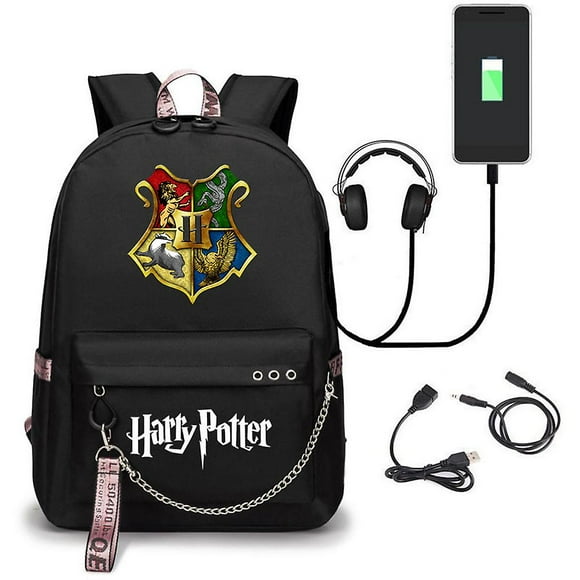 Harry potter backpack USB charging school bag Oxford cloth