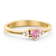 thumbnail image 1 of Birthstone Heart Ring with Shoulder Accents - Pink Tourmaline (October), 1 of 4