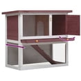 thumbnail image 4 of vidaXL Outdoor Rabbit Hutch 1 Door Brown Wood, 4 of 5