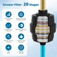 thumbnail image 2 of JJEAN-Shower Head Filter, High Output Shower Filter for Hard Water for Remove Chlorine and Fluoride, Reduce Dry Itchy Skin and Eczema, 20-Stage Consistent Flow Shower Water Filter, Matte Black, 2 of 2