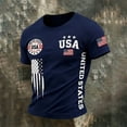 thumbnail image 2 of CONZONE 4Th Of July Mens T-Shirts Short Sleeve Independence Day T Shirts for Men Crew Neck Patriotic Usa Flag Graphic Casual Summer Tee Tops, 2 of 3