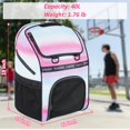 thumbnail image 2 of Bolsa de baloncesto YOREPEK grande con compartimento para zapatos de 40 L, color rosa, 2 of 9