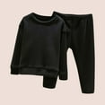thumbnail image 2 of safuny Clearance Toddler Baby Boys Girls Candy Color Solid Color Leggings Casual Kids Sports Pants Hoodies Set Sweatshirts Playwear Outs Sets Pajamas Trackuits Black 8Y, 2 of 3